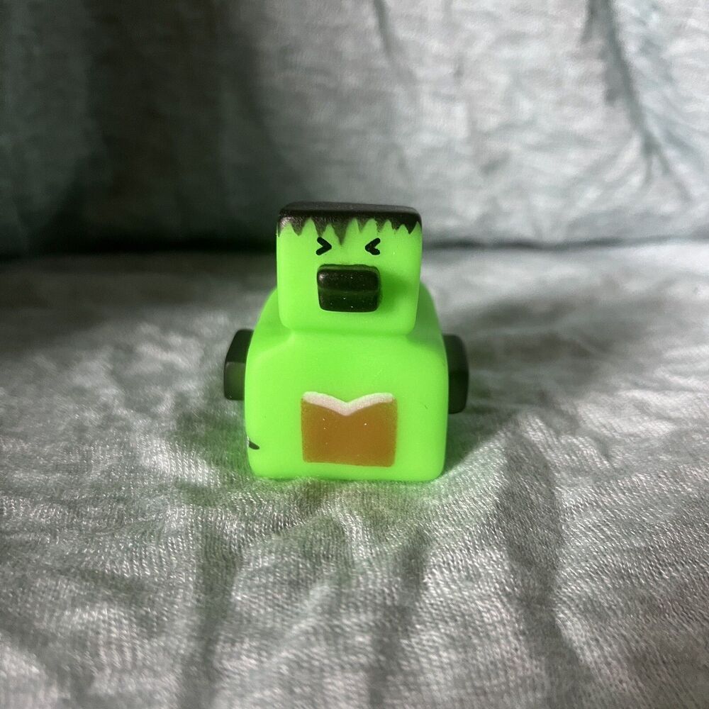 Green Frankenstein Rubber Duck, Bath Toy, 2”, Jeep